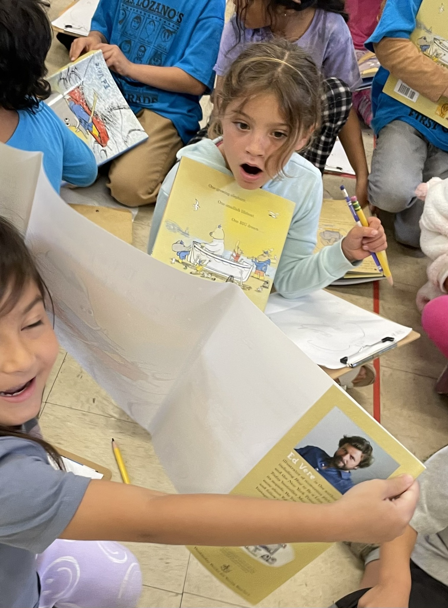 Young people participating in a creative community program